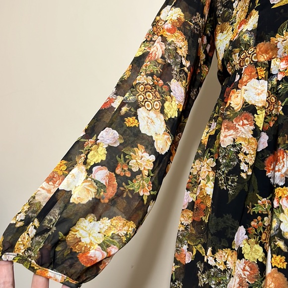 🍁 EUC Beautiful Fall Floral Dress - Picture 5 of 10